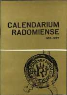Calendarium Radomiense 1155-1977