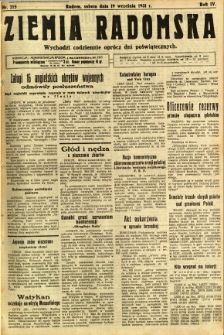 Ziemia Radomska, 1931, R. 4, nr 215