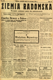 Ziemia Radomska, 1931, R. 4, nr 216