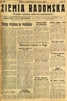 Ziemia Radomska, 1931, R. 4, nr 219