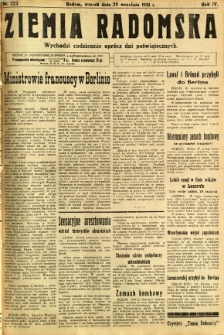 Ziemia Radomska, 1931, R. 4, nr 223