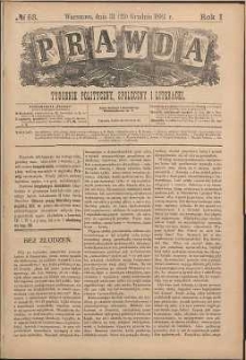 Prawda : tygodnik polityczny, społeczny i literacki, 1881, R. 1, nr 53