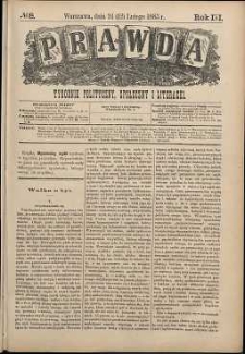 Prawda : tygodnik polityczny, społeczny i literacki, 1883, R. 3, nr 8