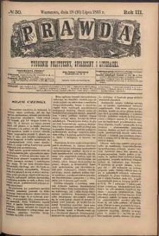 Prawda : tygodnik polityczny, społeczny i literacki, 1883, R. 3, nr 30