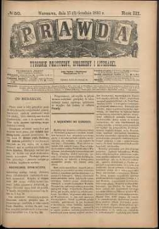 Prawda : tygodnik polityczny, społeczny i literacki, 1883, R. 3, nr 50
