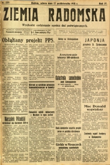 Ziemia Radomska, 1931, R. 4, nr 239