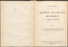 Rozwój psychiczny młodzieży a praca szkolna