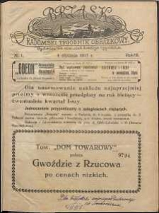 Brzask : Radomski Tygodnik Obrazkowy, 1917, R. 2, nr 1