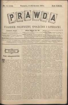 Prawda : tygodnik polityczny, społeczny i literacki, 1903, R. 23, nr 4