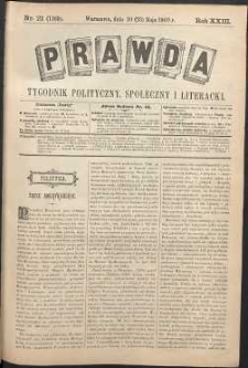 Prawda : tygodnik polityczny, społeczny i literacki, 1903, R. 23, nr 21