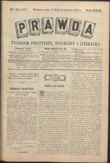 Prawda : tygodnik polityczny, społeczny i literacki, 1903, R. 23, nr 24