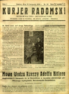 Kurier Radomski, 1939, R. 1, nr 14
