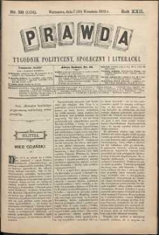 Prawda : tygodnik polityczny, społeczny i literacki, 1902, R. 22, nr 38