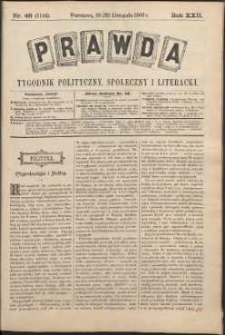 Prawda : tygodnik polityczny, społeczny i literacki, 1902, R. 22, nr 48