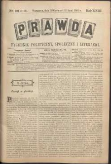 Prawda : tygodnik polityczny, społeczny i literacki, 1903, R. 23, nr 28