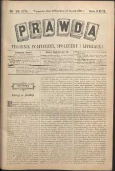 Prawda : tygodnik polityczny, społeczny i literacki, 1903, R. 23, nr 28