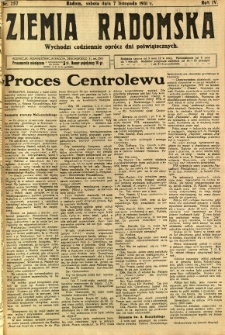 Ziemia Radomska, 1931, R. 4, nr 257