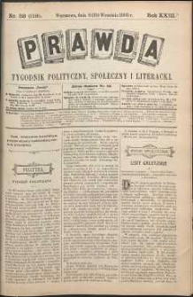 Prawda : tygodnik polityczny, społeczny i literacki, 1903, R. 23, nr 38