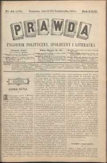 Prawda : tygodnik polityczny, społeczny i literacki, 1903, R. 23, nr 44