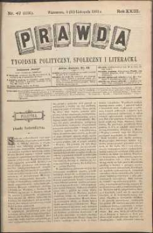 Prawda : tygodnik polityczny, społeczny i literacki, 1903, R. 23, nr 47