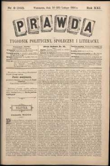 Prawda : tygodnik polityczny, społeczny i literacki, 1901, R. 21, nr 8