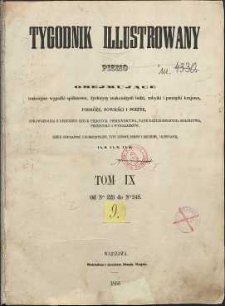 Tygodnik Illustrowany, 1864, T. 9, spis rzeczy