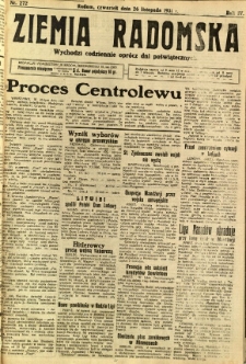 Ziemia Radomska, 1931, R. 4, nr 272
