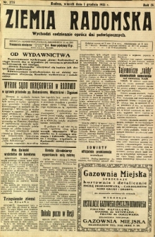 Ziemia Radomska, 1931, R. 4, nr 275