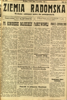 Ziemia Radomska, 1931, R. 4, nr 277