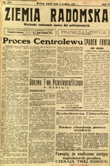 Ziemia Radomska, 1931, R. 4, nr 279