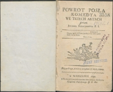 Powrót posła : komedya w trzech aktach