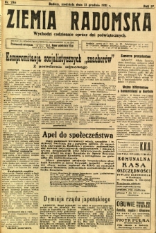 Ziemia Radomska, 1931, R. 4, nr 286