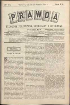 Prawda : tygodnik polityczny, społeczny i literacki, 1900, R. 20, nr 34