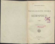 Socyologiczne prawo retrospekcyi