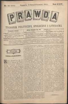 Prawda : tygodnik polityczny, społeczny i literacki, 1904, R. 24, nr 14
