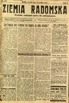 Ziemia Radomska, 1931, R. 4, nr 297