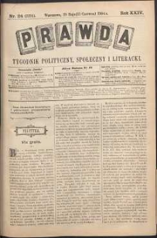 Prawda : tygodnik polityczny, społeczny i literacki, 1904, R. 24, nr 24