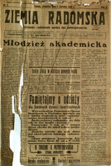 Ziemia Radomska, 1932, R. 5, nr 2