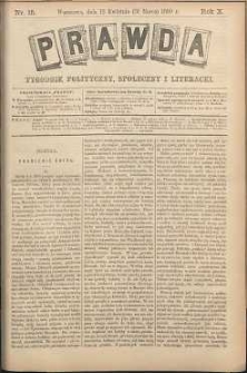 Prawda : tygodnik polityczny, społeczny i literacki, 1890, R. 10, nr 15