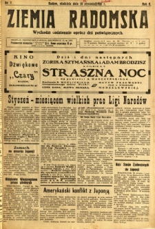 Ziemia Radomska, 1932, R. 5, nr 7