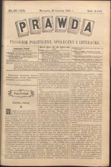 Prawda : tygodnik polityczny, społeczny i literacki, 1906, R. 26, nr 26