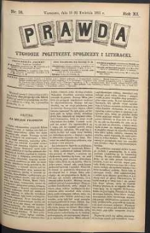 Prawda : tygodnik polityczny, społeczny i literacki, 1891, R. 11, nr 16