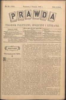 Prawda : tygodnik polityczny, społeczny i literacki, 1906, R. 26, nr 31