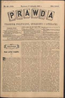 Prawda : tygodnik polityczny, społeczny i literacki, 1906, R. 26, nr 46