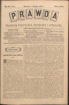 Prawda : tygodnik polityczny, społeczny i literacki, 1906, R. 26, nr 48