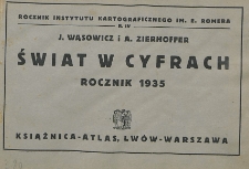 Świat w cyfrach. R. 1935