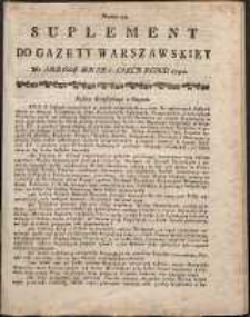Gazeta Warszawska, 1791, nr 54, suplement