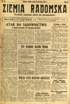 Ziemia Radomska, 1932, R. 5, nr 18