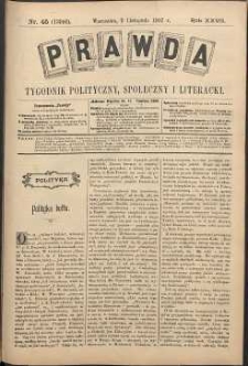 Prawda : tygodnik polityczny, społeczny i literacki, 1907, R. 27, nr 45
