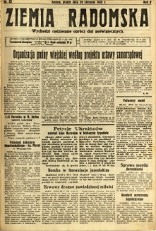 Ziemia Radomska, 1932, R. 5, nr 23
